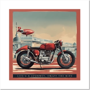 Life is a journey, enjoy the ride motorcycle Posters and Art